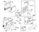 Air Cleaner Groups Brake Diagram and Parts List for 124882-3424-02  Briggs and Stratton Engine